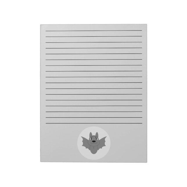 Cute Little Bat Notepad (Rotated)