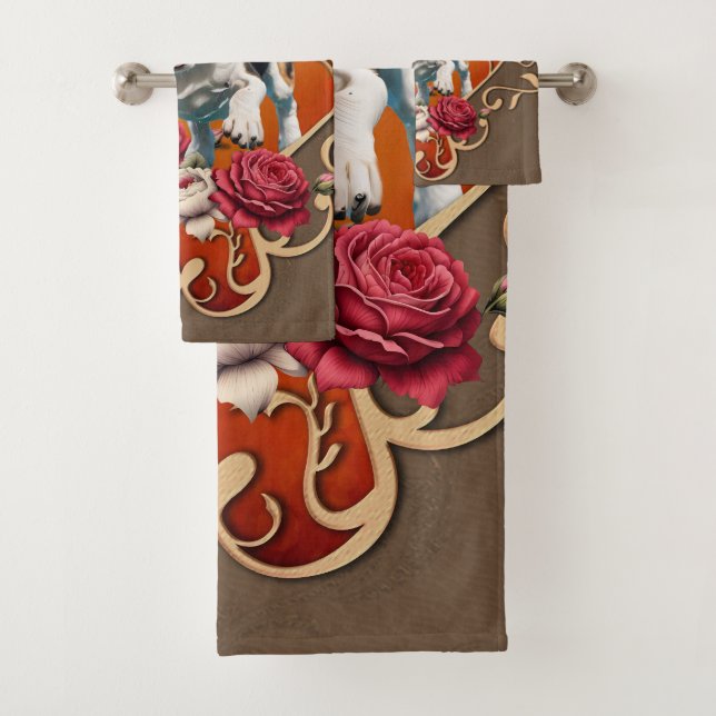 Cute little Beagle.  Bath Towel Set (Insitu)