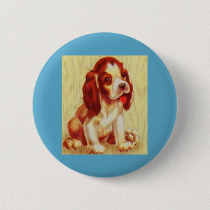 cute little beagle puppy 6 cm round badge