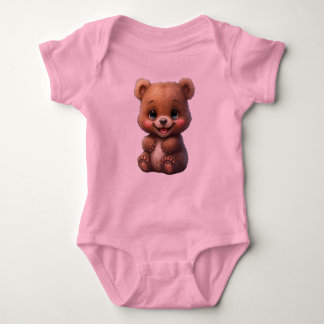Cute Little Bear Bodysuit for Girl