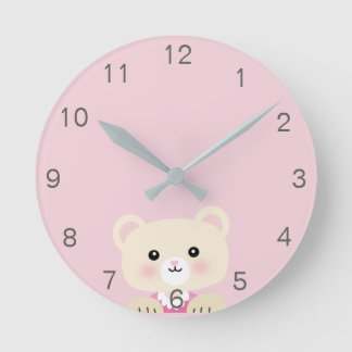 Cute little bear Nursery room Wall Clock