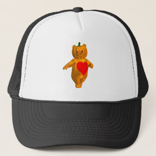 Cute Little Bear With Pumpkin Head Trucker Hat