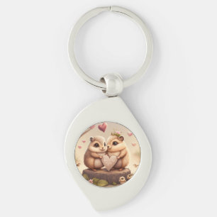 Cute little bears cartoon accent pillow key ring