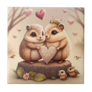 Cute little bears cartoon  tile