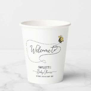 Cute Little Bee Baby Shower Paper Cups