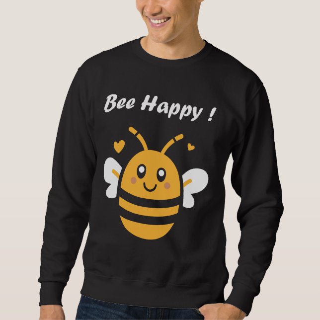 Cute Little Bee Funny Minimalist Simple quote Bee  Sweatshirt (Front)