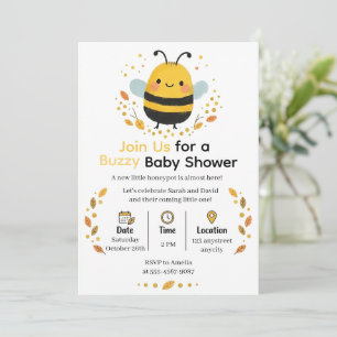 Cute Little Bee Invitation