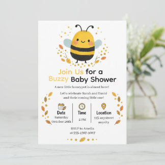 Cute Little Bee Invitation