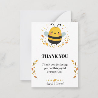 Cute Little Bee Thank You Card