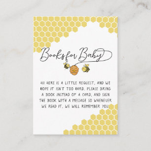 Cute Little Bees Honeycomb Baby Shower Enclosure Card