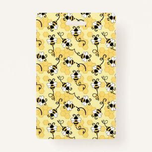 Cute little bees pattern ID badge