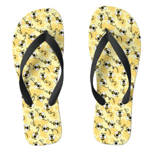 Cute little bees pattern jandals