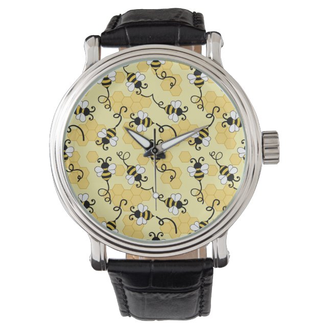 Cute little bees pattern watch (Front)