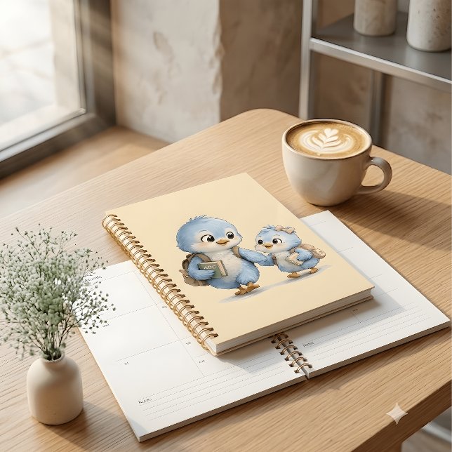 Cute Little Bird Brother Daily Planner Notebook (Creator Uploaded)