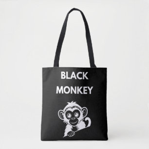 Cute Little Black Monkey Tote Bag