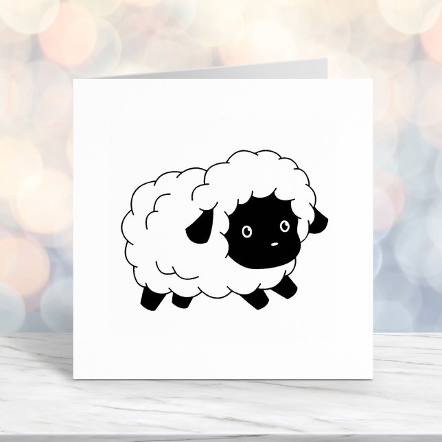 Cute Little Black Nosed Sheep Lamb Self-inking Stamp (Creator Uploaded)