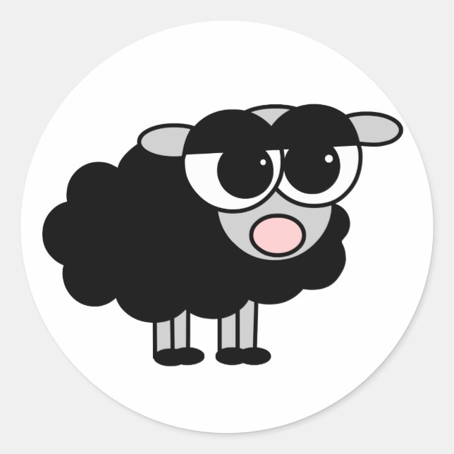 Cute Little Black Sheep Stickers (Front)
