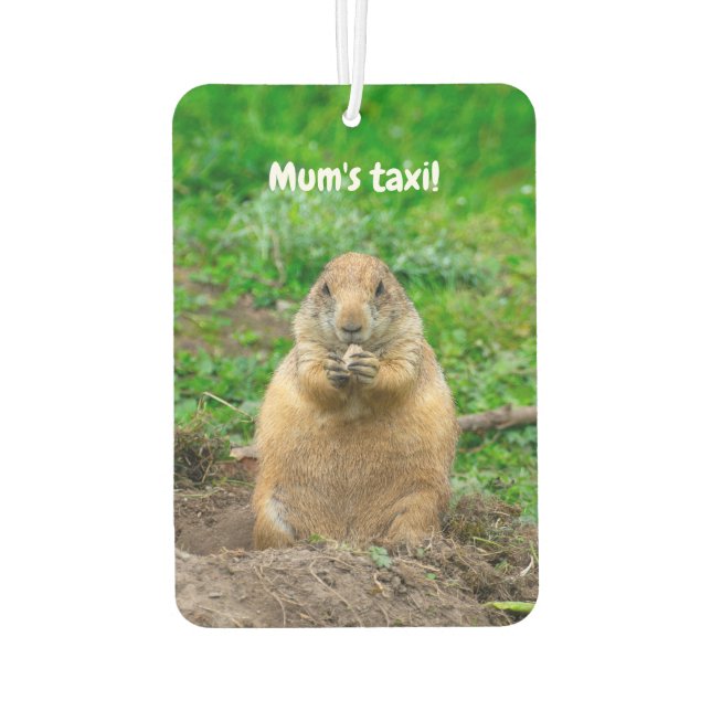 Cute Little Black-Tailed Prairie Dog Car Air Freshener (Back)