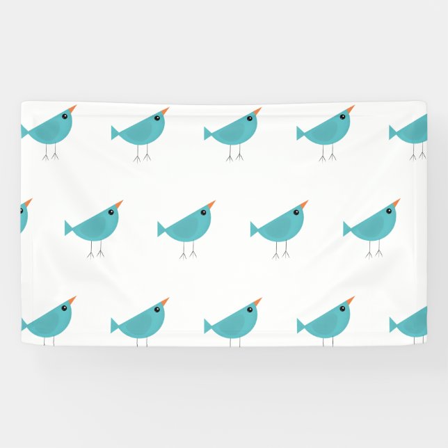 Cute little blue bird banner (Horizontal)
