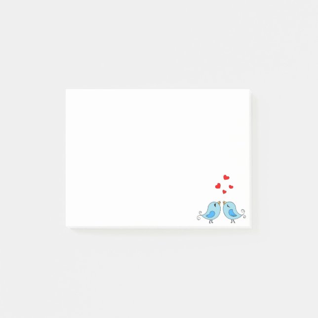 Cute little blue birds Things To Do Post-it Notes (Front)