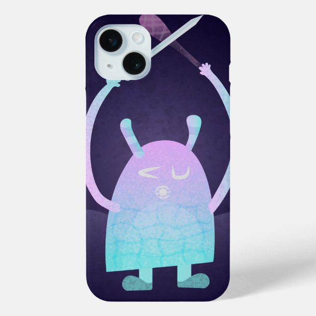 Cute Little Blue Monster Case-Mate iPhone Case (Back)