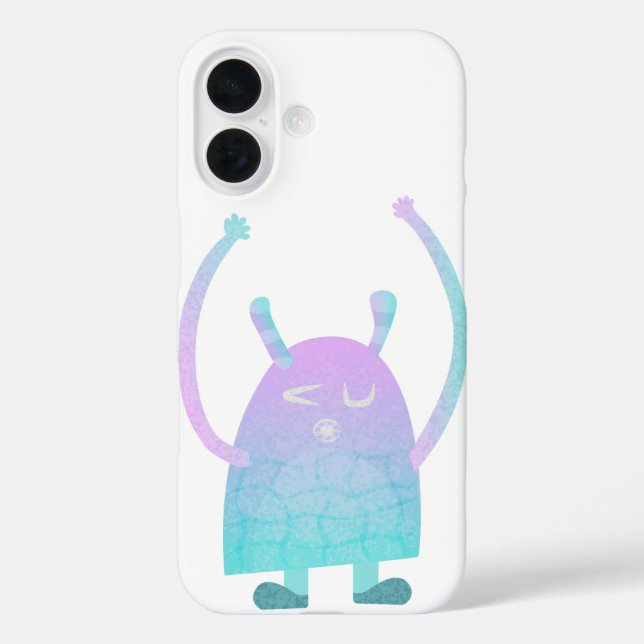 Cute Little Blue Monster Case-Mate iPhone Case (Back)