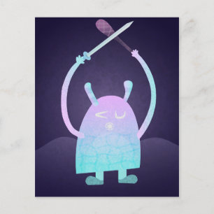 Cute Little Blue Monster Flyer