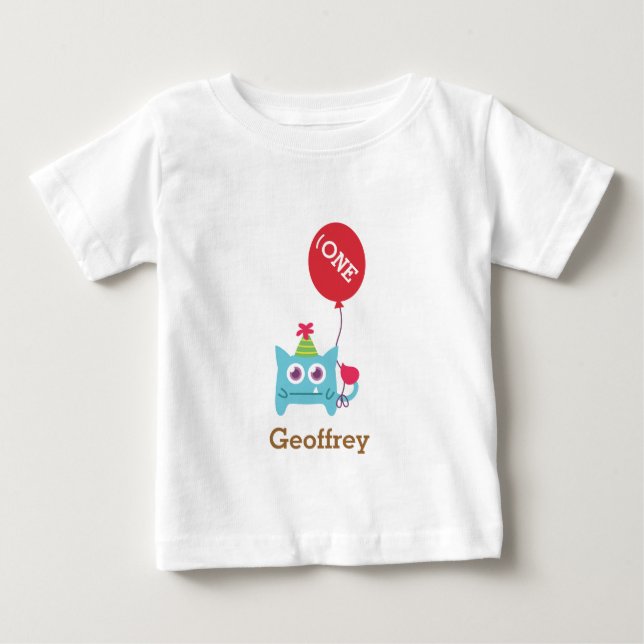 Cute Little Blue Monster, For Babies Baby T-Shirt (Front)