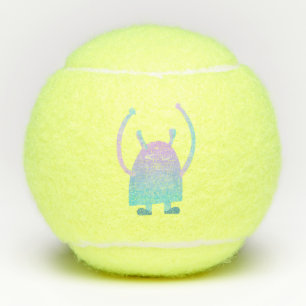 Cute Little Blue Monster Tennis Balls