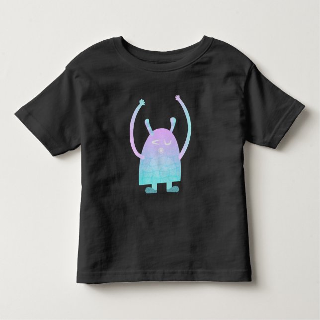 Cute Little Blue Monster Toddler T-Shirt (Front)