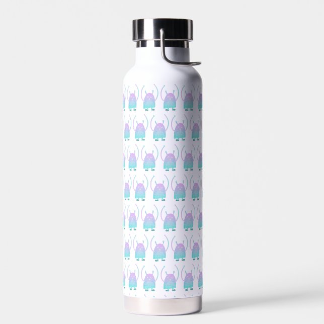 Cute Little Blue Monster Water Bottle (Left)