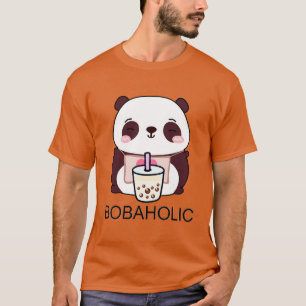 Cute Little Bobaholic Panda Loves Boba 1 T-Shirt