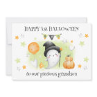 Cute Little Boo Baby Ghost 1st Halloween Card