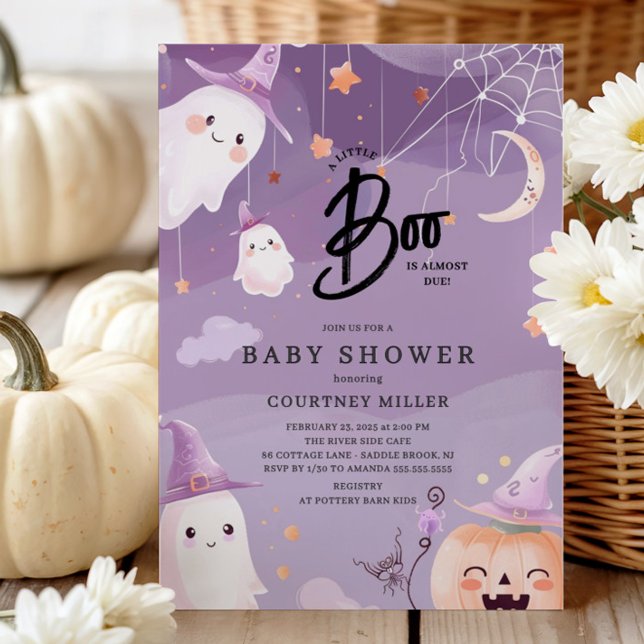Cute Little Boo Baby Shower Invitation (Creator Uploaded)