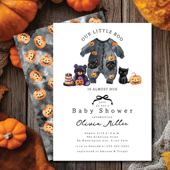 Cute Little Boo Baby Shower  Invitation (Creator Uploaded)