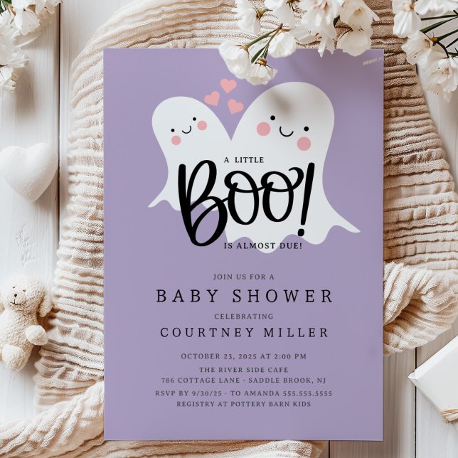 Cute Little Boo Baby Shower Invitation (Creator Uploaded)