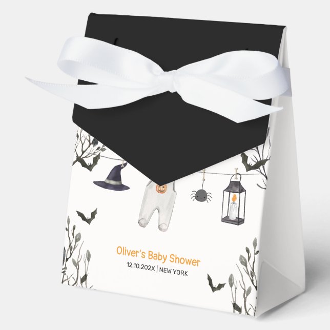 Cute Little Boo Clothesline Baby Shower  Favour Box (Front)