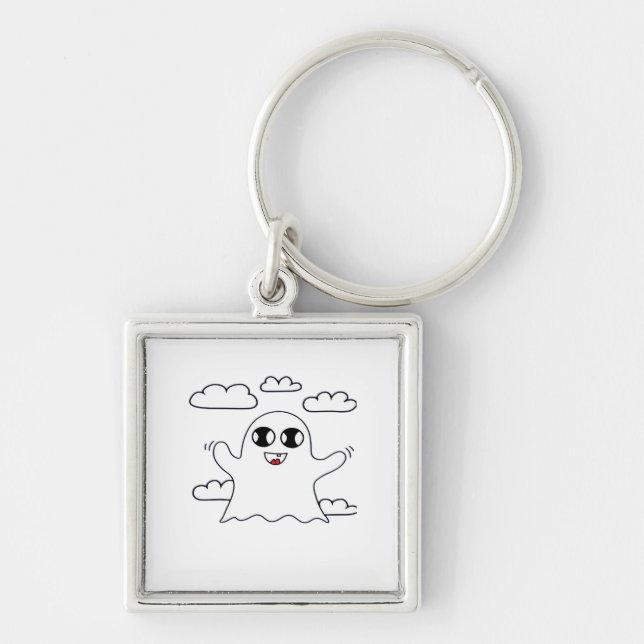 Cute Little Boo Creative Style Key Ring (Front)