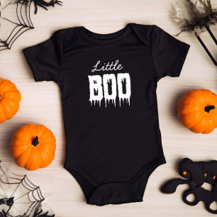 Cute Little BOO Drippy Script Fun Kid's Halloween Baby Bodysuit