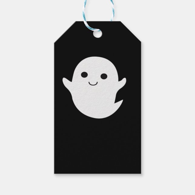 Cute Little Boo Fitted Gift Tags (Front)