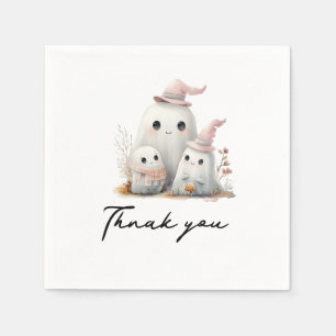 cute little boo girl First Halloween Baby shower Napkin