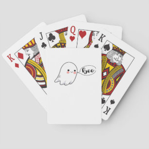 Cute Little Boo Graphic Cool Aesthetic Playing Cards