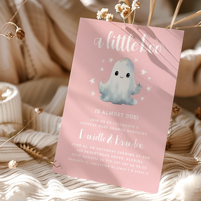 Cute Little Boo Halloween Baby Shower Invitation (Creator Uploaded)