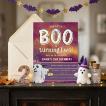 Cute Little Boo Halloween Second Birthday