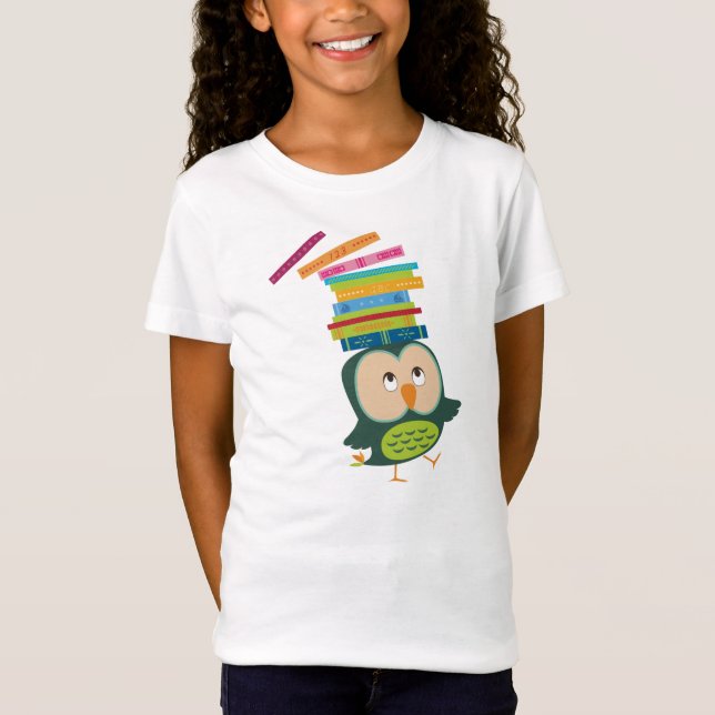 Cute little book owl for all bookworms. T-Shirt (Front)