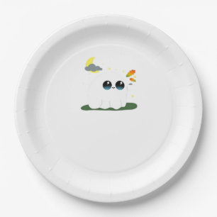 Cute Little Boostie Fall Scene Vintage Classic Paper Plate