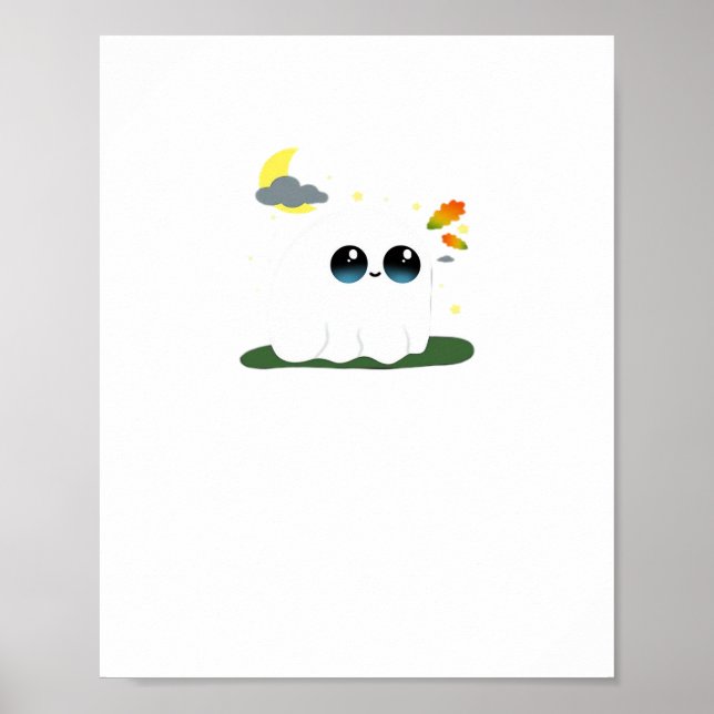 Cute Little Boostie Fall Scene Vintage Classic Poster (Front)