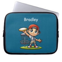 Cute Little Boy Playing Disc Golf Personalised