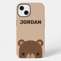Cute Little Brown Bear with Personalised Name