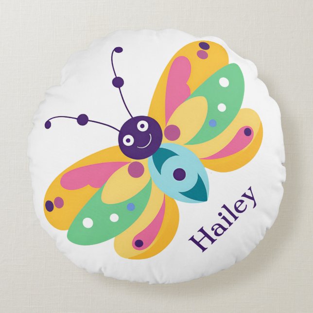 Cute little bug round cushion (Front)
